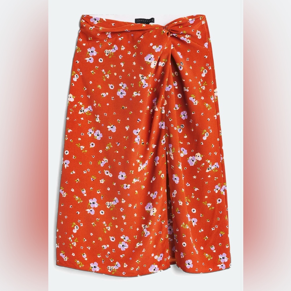 Sanctuary Twist Me Midi Floral Skirt- NWT